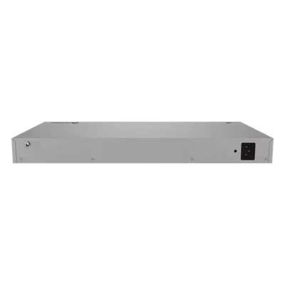 Switch Administrable Capa 2 / 24 Puertos PoE+ Gigabit / 2 SFP 2.5 Gbps + 2 SFP+ 10 Gbps / PoE Perpetuo 400 W / 98 Gbps / 73 Mpps / 3.71 kg / 442 x 220 x 43.6 mm (17.4 x 8.7 x 1.7 in)