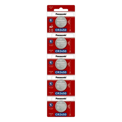 Batería de Litio Tipo Moneda / 3V / 620 mAh / CR2450 / Operación -30°C a +60°C / Vida Útil 10 Años
