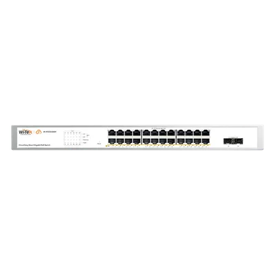 Switch Administrable PoE / 24 Puertos Gigabit PoE af/at / 2 x SFP Gigabit / 52 Gbps / Presupuesto PoE 370 W / Administración Cloud