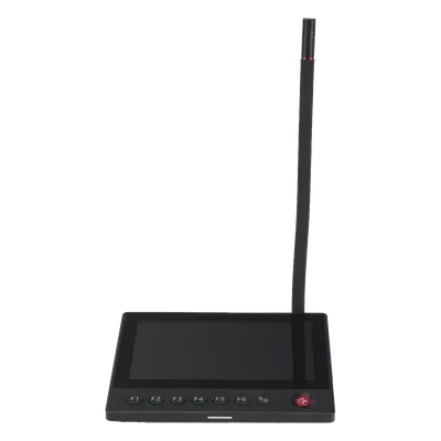 Micrófono IP de Red / Pantalla Táctil 7" / 6 Teclas Programables / PoE 12 VCD / RJ45 10/100 Mbps