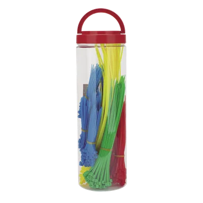 Kit de Cinchos Plásticos / 1000 Piezas / 4 Medidas / Resistente al Calor y Humedad