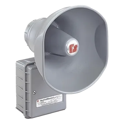 Altavoz reentrante / 15 W / 25-70 V / Dispersión 60° / UL contra incendios / Montaje pared 180° / Gris
