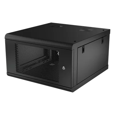 Gabinete de Pared / 6U Rack 19 in / 635mm Profundidad (2.08 ft) / Acero Calibre 18 / Carga 100 kg / Puerta Perforada