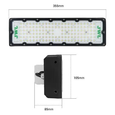Reflector LED / 100 W / 14,000 lm / IP66 / 6500 K / 140° / 85-265 Vca~ / 350 x 100 mm