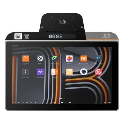 Terminal POS de Escritorio / 10.1" IPS / Qualcomm Hexa-Core 2.4 GHz / 3 GB RAM + 32 GB ROM / Impresora Térmica 58 mm / Android 13 / IP54 / 4G / Wi-Fi Dual Band / Bluetooth 5.0