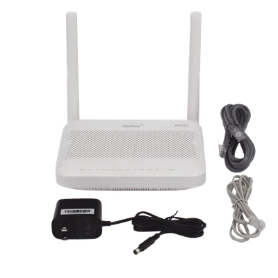 ONU GPON WiFi 6 / 4 Puertos Gigabit / 1 POTS / 2 USB / 2 Antenas 5 dBi / SC/UPC