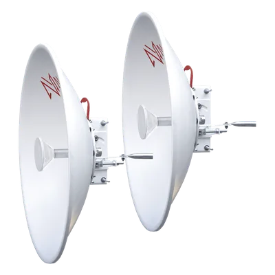 Antena Direccional Parabólica / 60 cm / 5.9-7.2 GHz / Ganancia 30 dBi / Polarización Slant 45° y 90° / Alcance 30 km / Conector N-Hembra