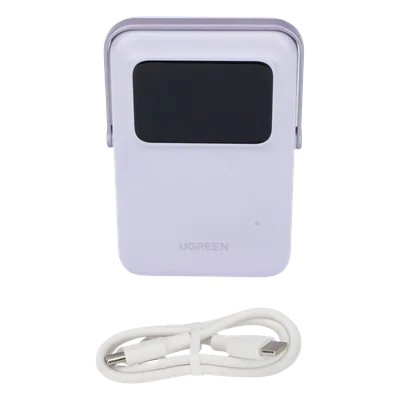 Power Bank Inalámbrico / 10000 mAh / Carga Inalámbrica 7.5W / PD 20W USB-C / Pantalla TFT con Emojis / Soporte Plegable / MagSafe Compatible