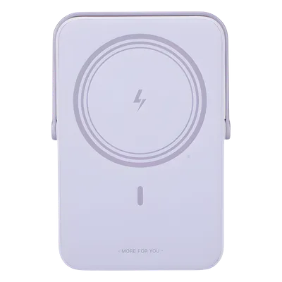 Power Bank Inalámbrico / 10000 mAh / Carga Inalámbrica 7.5W / PD 20W USB-C / Pantalla TFT con Emojis / Soporte Plegable / MagSafe Compatible