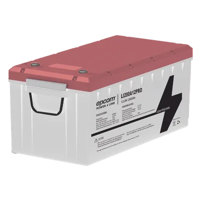 Batería de Litio LiFePO4 Ciclo Profundo / 12.8 Vcc / 200 Ah / Descarga Máxima 200 A / Solar y Marina