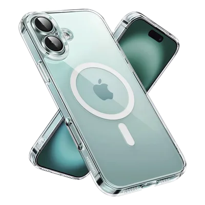 Funda protectora magnética transparente UGREEN Classy para iPhone 16 Plus (transparente)