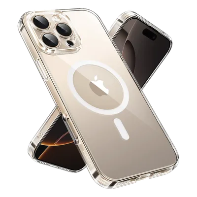 Funda Protectora Magnética / 38 Imanes N52 / Compatible MagSafe / Anti-Amarilleo UV / Resistencia 4H Arañazos / Borde Elevado 0.9 mm
