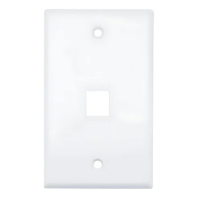 Placa de Pared / 1 Puerto / 114x70x10 mm / UL 94 V-0 / Blanco / 20 Piezas / ABS