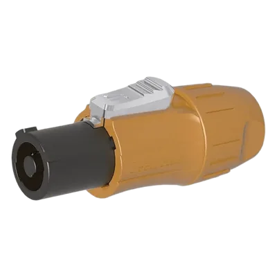 Conector PowerCom Macho / IP65 / 20 A / 250 V CA / Trifilar L-N-PE / Bloqueo Rápido