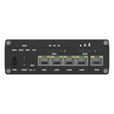 Router Industrial / 5G 3.3Gbps / Dual SIM / Wi-Fi 5 802.11ac Wave2 / 5x Gigabit Ethernet / -40°C a 75°C / 1.08 ft x 5.12 in x 4.33 in