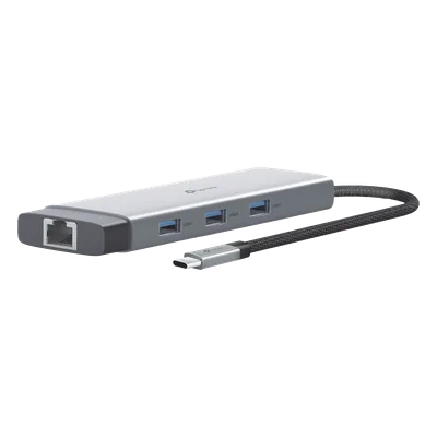 HUB USB-C 9 en 1 / HDMI 4K@60Hz / Ethernet Gigabit / 100W PD / 140.2x43x14.3 mm (0.46x0.14x0.047 ft)