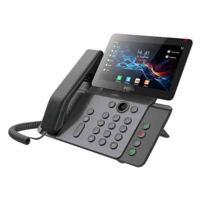 Teléfono IP Empresarial / Pantalla Táctil 7" / Wi-Fi 6 / Bluetooth 5.4 / 20 Líneas SIP / Cámara 1080p / PoE / Material Antibacterial