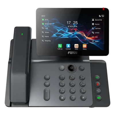 Teléfono IP Ejecutivo / 20 Líneas SIP / Pantalla Táctil IPS 7" / Wi-Fi 6 / Bluetooth 5.4 / Handset Inalámbrico / PoE / Gigabit Dual Ethernet