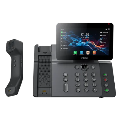 Teléfono IP Ejecutivo / 20 Líneas SIP / Pantalla Táctil IPS 7" / Wi-Fi 6 / Bluetooth 5.4 / Handset Inalámbrico / PoE / Gigabit Dual Ethernet