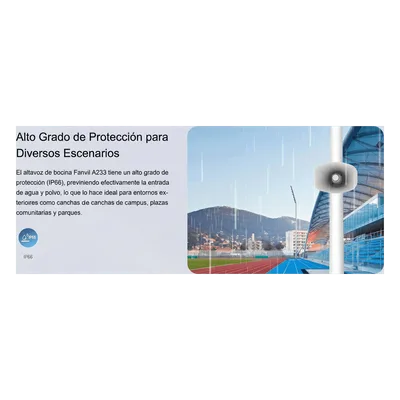 Altavoz SIP IP / 2 Líneas SIP / Potencia 30 W / IP66 Exterior / PoE 802.3af / Montaje en Pared