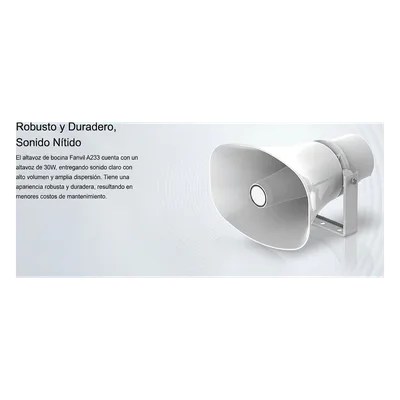 Altavoz SIP IP / 2 Líneas SIP / Potencia 30 W / IP66 Exterior / PoE 802.3af / Montaje en Pared