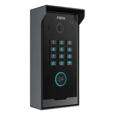 Videoportero IP SIP / Cámara HD 2 MP / IR Nocturno / IP65 e IK07 / Teclado Numérico / BLE y Tarjeta IC / 10,000 Tarjetas / SIP 2.0 y ONVIF