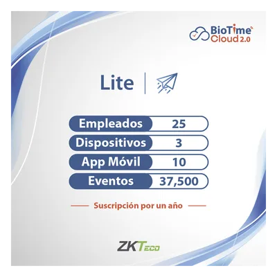 Licencia de software en la nube / 25 usuarios / 3 dispositivos / Procesamiento AWS / Dashboard en tiempo real / Cifrado TLS 1.2