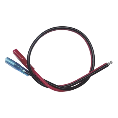 Cable Dual Polarizado / Calibre 18 AWG / 30 cm (0.98 pies) / Terminal F1 y Puntas Libres / Conexión a Baterías de Respaldo