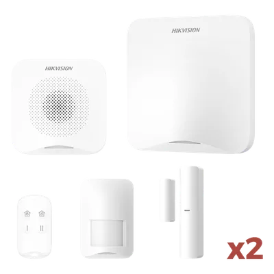 Kit de Alarma Inalámbrica / 16 Zonas / Wi-Fi y GSM 3G/4G / Alcance 1,200 m (3,937 ft) / PIR 10 m (32.8 ft) 90° / Compatible Hik-Connect