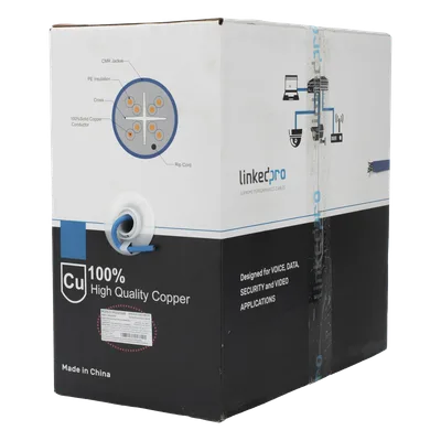 Bobina de Cable U/UTP Cat6A / 305 m (1000 ft) / 10G-BaseT / 500 MHz / Calibre 23 AWG / CMR / 100% Cobre