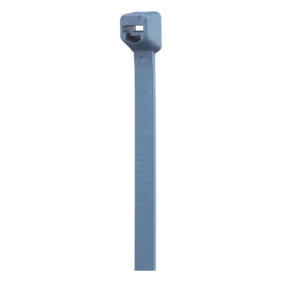Brida de Cable / Nylon 6.6 Metal Detectable / 203 mm (8.0 in) Largo / 3.4 mm Ancho / 133 N (30 lb) / Antimicrobiano / Azul