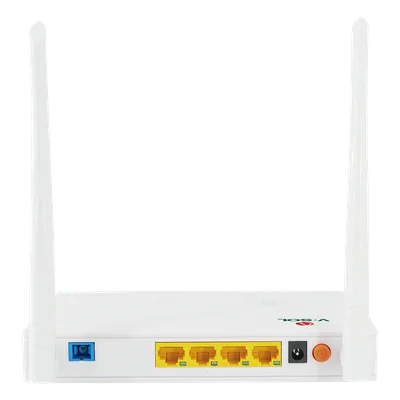 ONU Dual G/EPON / Wi-Fi 2.4 GHz / 4 Puertos LAN Gigabit / 2 Antenas 5 dBi / Gestión Remota / Consumo 10W