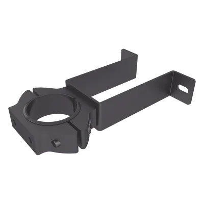 Soporte de pared con abrazadera para poste / Diseño compacto / Tornillería incluida / Compatible con múltiples postes