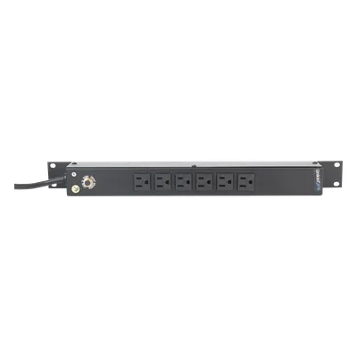 PDU Horizontal / 6 Contactos NEMA 5-15R / 15A / 120Vca / Rack 19" / 1U / Cable 2.5 m (8.2 ft)