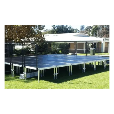 Tarima Modular para Escenario / 200 x 100 cm / Estructura de Aluminio / Superficie Antideslizante / 7.8 cm de Altura