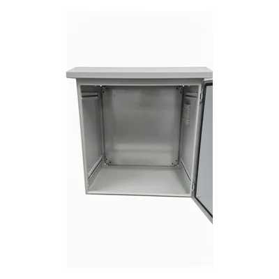 Gabinete de Acero para Exterior / IP55 / IK10 / Ventilación con Ventilador 110 VCA / 593 x 609 x 399 mm (1.95 x 2.0 x 1.31 ft) / Placa Trasera Galvanizada 550 x 565 mm