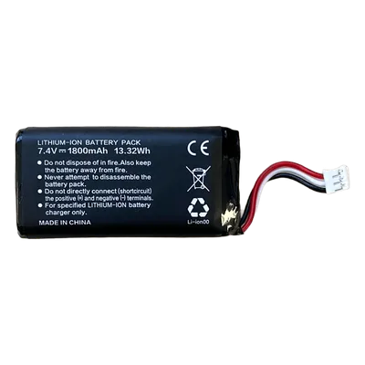 Batería Li-Ion / 7.4V / 1800 mAh / 6 x 1.5 x 3 cm / 0.2 x 0.5 x 1 ft / 100g