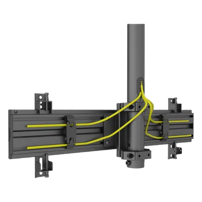 Pieza de Gestión de Cables / Riel para Video Wall LED / Plástico Resistente / Diseño Modular / Color Negro