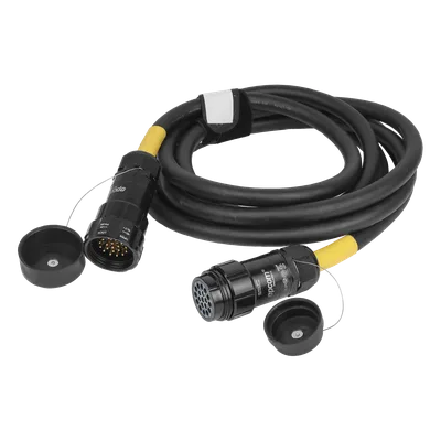 Manguera de AC tipo Socapex / Conectores macho y hembra / 5 m (16.4 ft) / Audio profesional y escenarios