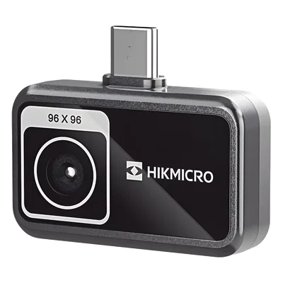 Cámara Termográfica para Smartphone / Resolución IR 96 x 96 / SuperIR / Rango -20°C a 400°C / Precisión ±2°C o ±2% / USB-C y Lightning / 50° × 50° FOV