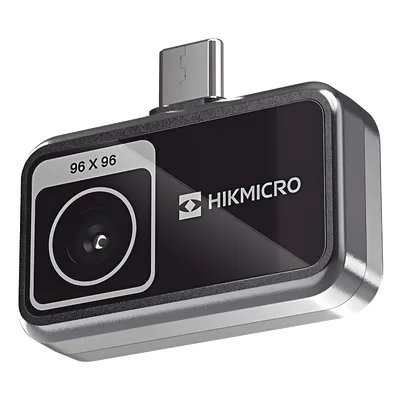 Cámara Termográfica para Smartphone / Resolución IR 96 x 96 / SuperIR / Rango -20°C a 400°C / Precisión ±2°C o ±2% / USB-C y Lightning / 50° × 50° FOV