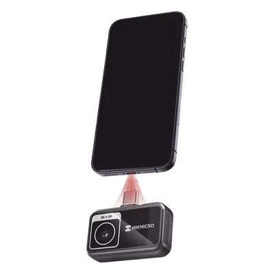 Cámara Termográfica para Smartphone / Resolución IR 96 x 96 / SuperIR / Rango -20°C a 400°C / Precisión ±2°C o ±2% / USB-C y Lightning / 50° × 50° FOV