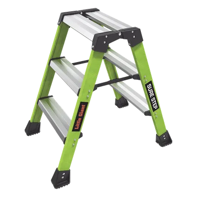 Taburete de Fibra de Vidrio / 2 Peldaños / Capacidad 170 kg (375 lbs) / Clasificación IAA / Plataforma 19x36 cm