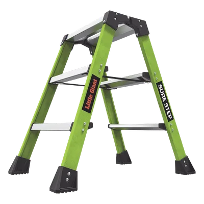 Taburete de Fibra de Vidrio / 2 Peldaños / Capacidad 170 kg (375 lbs) / Clasificación IAA / Plataforma 19x36 cm
