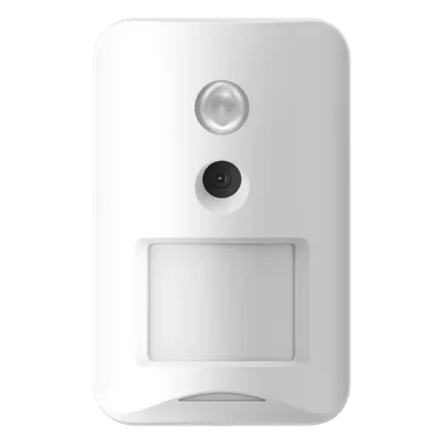 Detector PIR Inalámbrico con Cámara / 320 x 240 / Inmunidad Mascotas 24 kg / 10 m (32.8 ft) / 90° Cobertura / Batería 2 Años / Interior