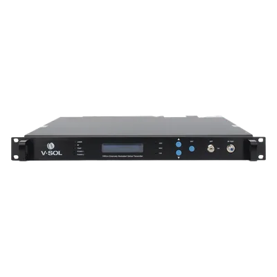 Transmisor Óptico / 1550 nm / Modulación Externa / 2 Salidas 9 dBm / DWDM / Doble Fuente de Poder