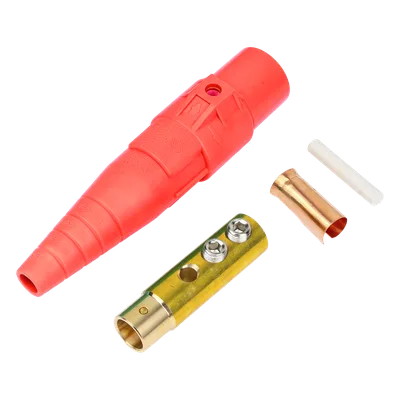 Conector Camlock / 400 A / Hembra / 600 V AC / 4/0 AWG / 50-95 mm² / Rojo