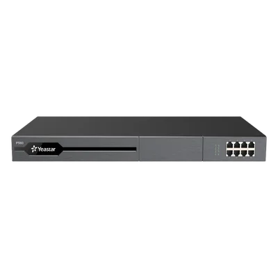 Conmutador IP PBX / 100 a 200 Extensiones / 30 a 60 Llamadas Simultáneas / E1/T1/PRI / 8 Puertos FXO/FXS / Omnicanal con IA