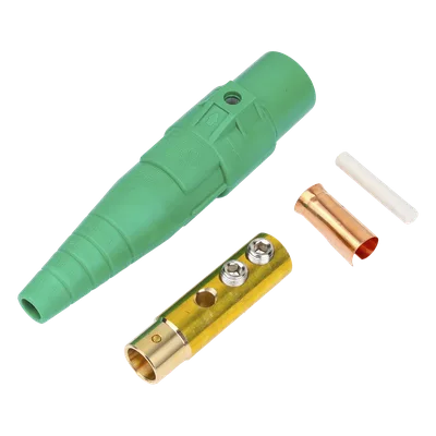 Conector Camlock / 400 A / 600 V AC / Hembra / Verde / 50-95 mm² / Termoplástico resistente al calor