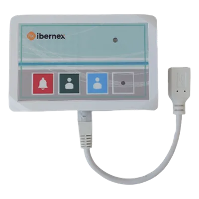Terminal de Cama Inalámbrico / IP54 / ABS Antibacteriano / RF 433MHz / POCSAG / 400 m (1,312 pies) Alcance / Alimentación 2xAAA